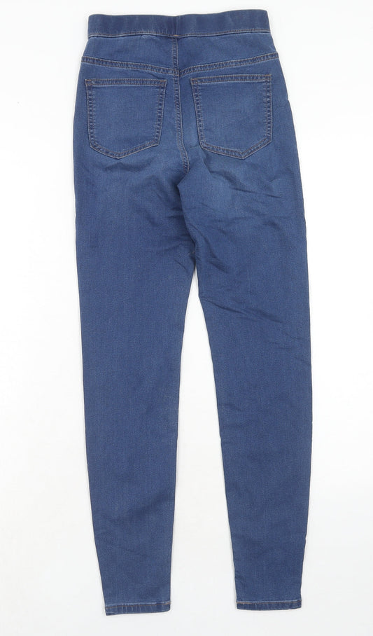 Marks and Spencer Womens Blue Cotton Jegging Jeans Size 6 Regular