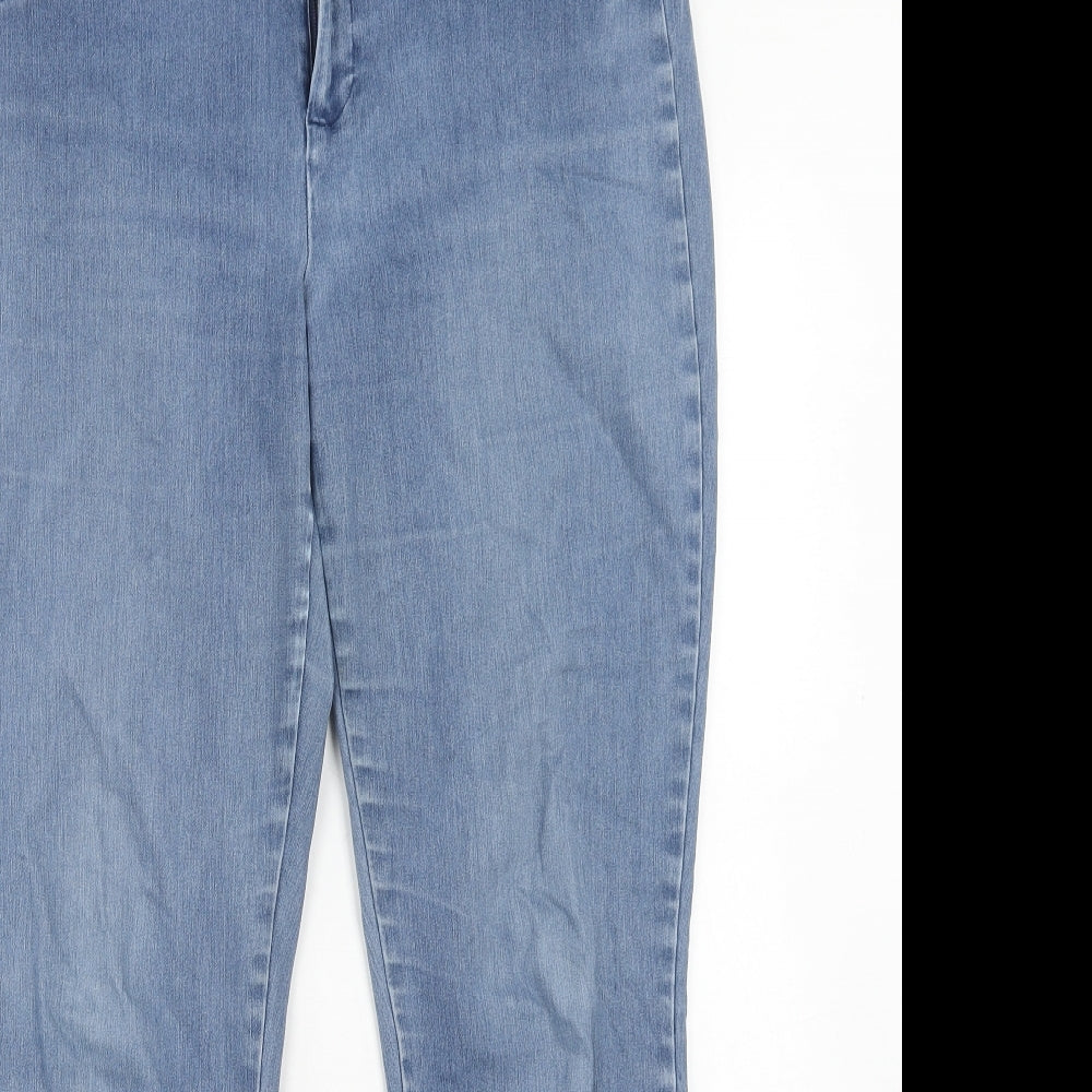 Gap Womens Blue Cotton Tapered Jeans Size 14 Regular Hook & Eye