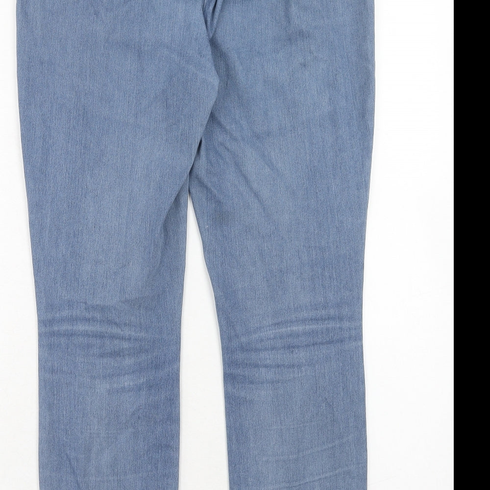 Gap Womens Blue Cotton Tapered Jeans Size 14 Regular Hook & Eye