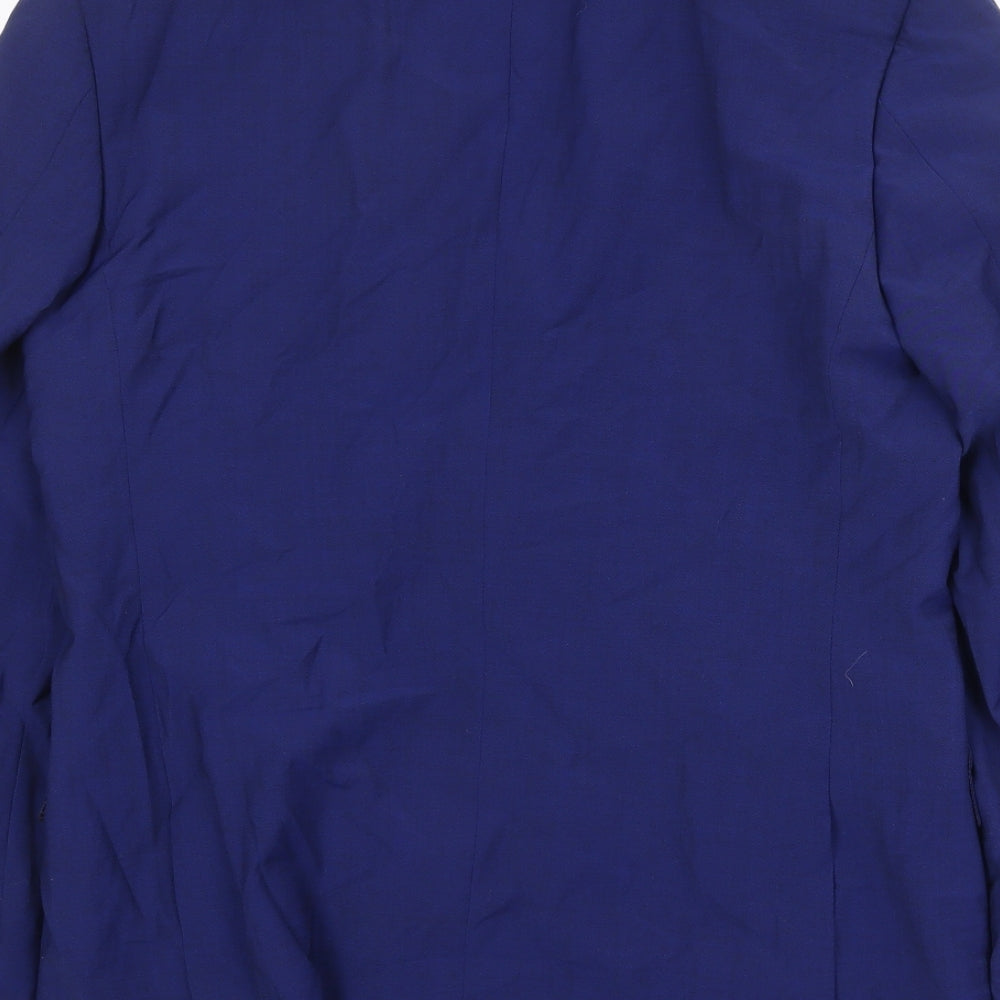 Marks and Spencer Mens Blue Polyester Jacket Suit Jacket Size 38 Regular
