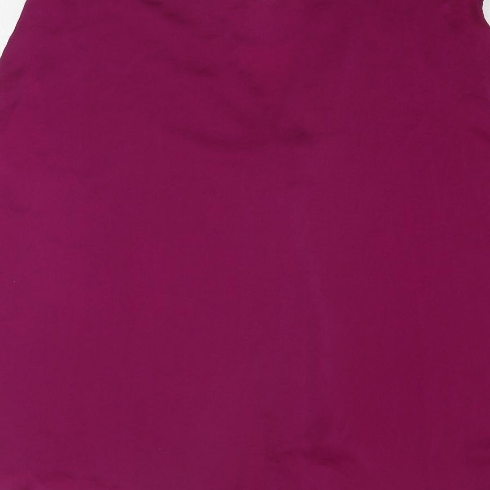Marks and Spencer Womens Purple Polyester Basic Tank Size 20 V-Neck