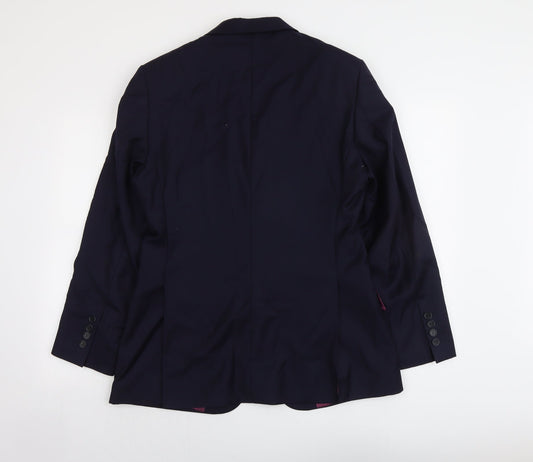 Mangas Mens Blue Polyester Jacket Suit Jacket Size 40 Regular