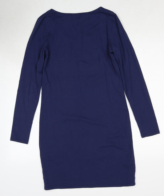 edc by Esprit Womens Blue Cotton Shift Size 12 Round Neck Pullover