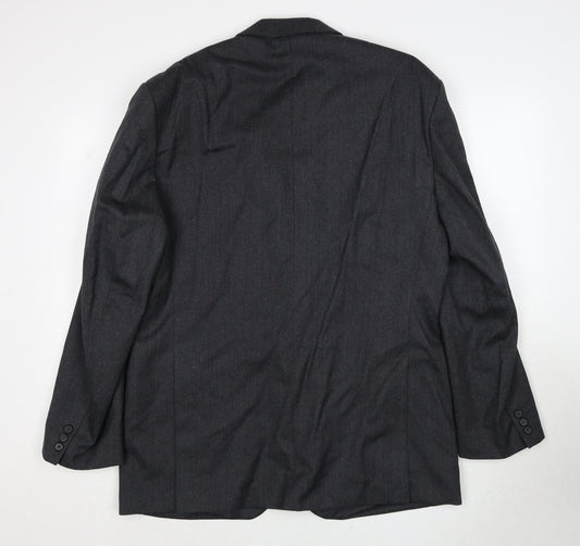 The Label Mens Grey Wool Jacket Suit Jacket Size 42 Regular
