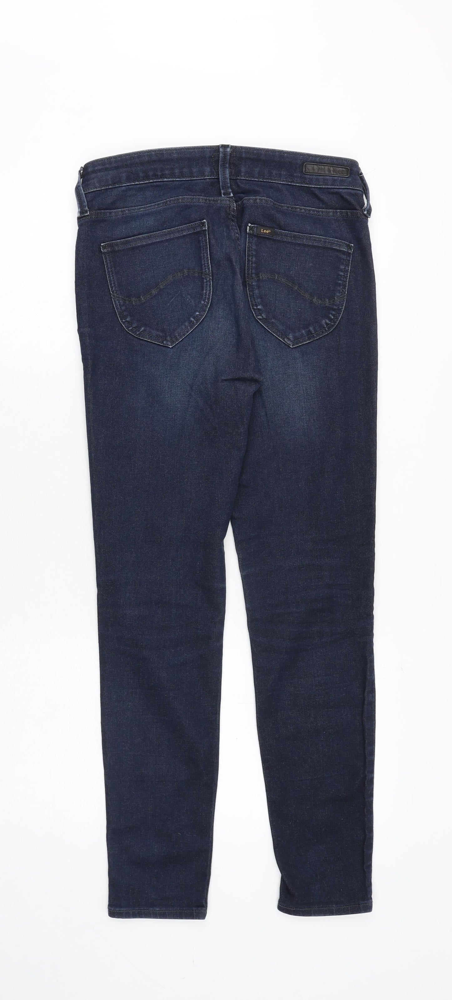 Lee Womens Blue Polyester Skinny Jeans Size 30 in Regular Zip