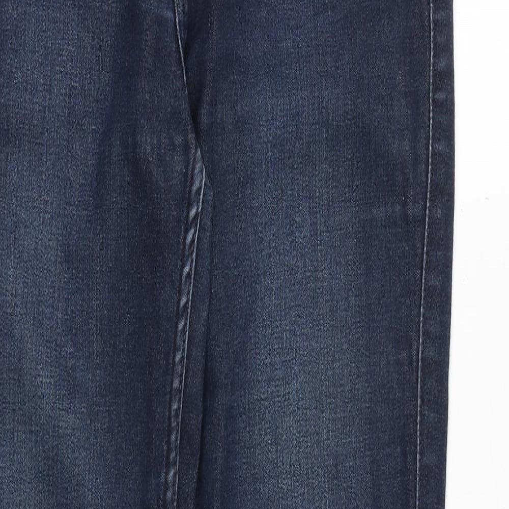 Lee Womens Blue Polyester Skinny Jeans Size 30 in Regular Zip