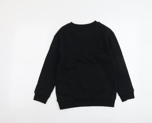 Marks and Spencer Boys Black Cotton Pullover Sweatshirt Size 9-10 Years Pullover - Stranger Things