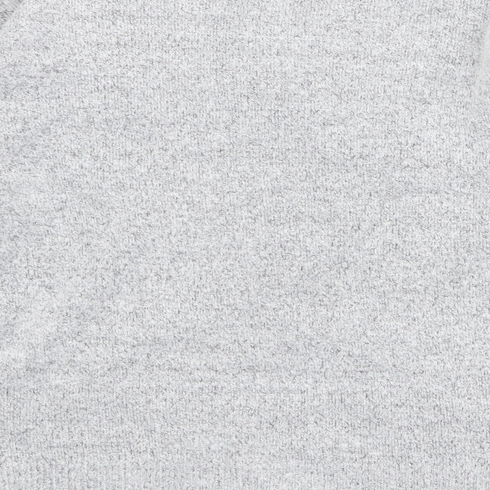 New Look Womens Grey Round Neck Acrylic Pullover Jumper Size S - Merry Little Xmas