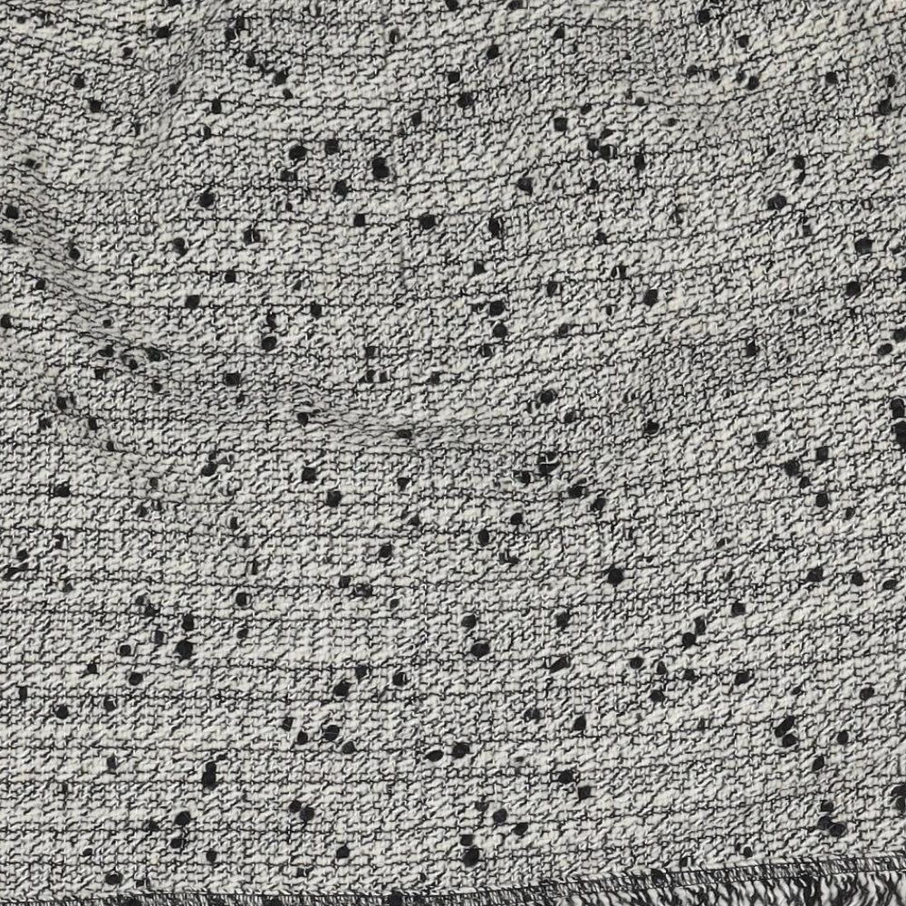 L.F.Coll Womens Grey Geometric Wool A-Line Skirt Size 14 Zip