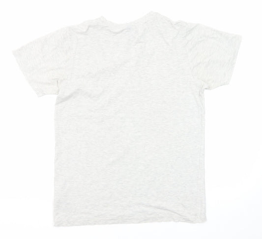 ellesse Mens Grey Cotton T-Shirt Size XS Round Neck