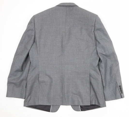 Marks and Spencer Mens Grey Polyester Jacket Suit Jacket Size 42 Regular