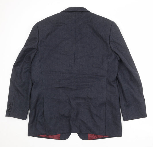 Marks and Spencer Mens Blue Wool Jacket Suit Jacket Size 44 Regular