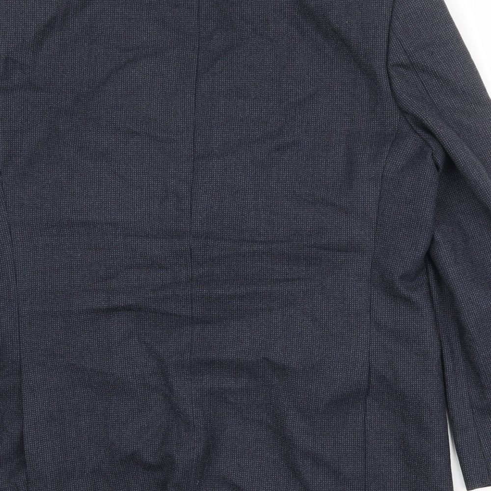 Marks and Spencer Mens Blue Wool Jacket Suit Jacket Size 44 Regular