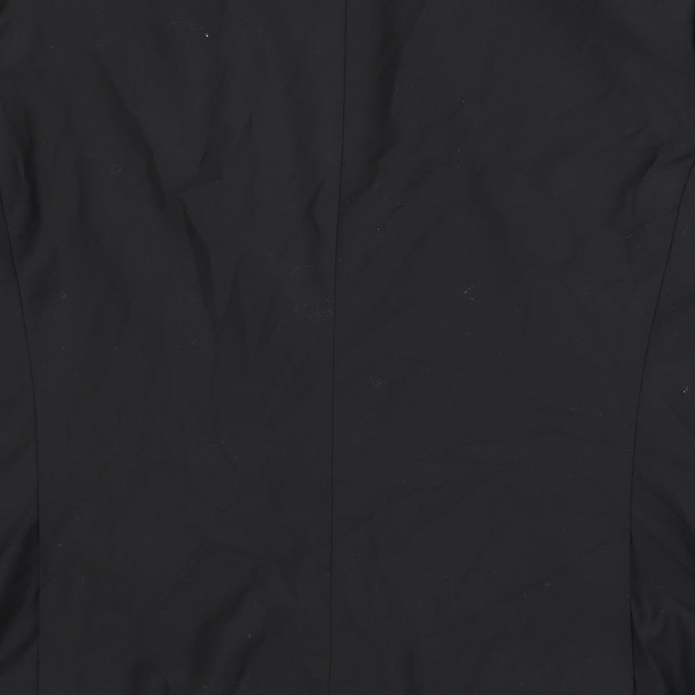 Brand and care label for French Connection men’s black polyester jacket suit jacket, size 44, regular - satin trim