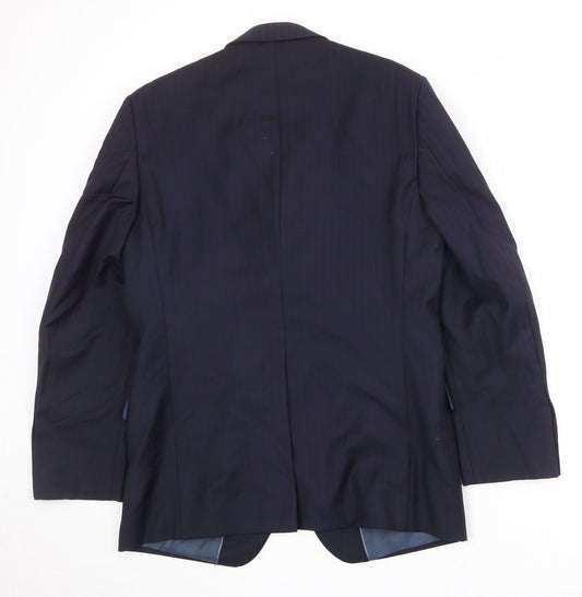 Marks and Spencer Mens Blue Wool Jacket Suit Jacket Size 40 Regular