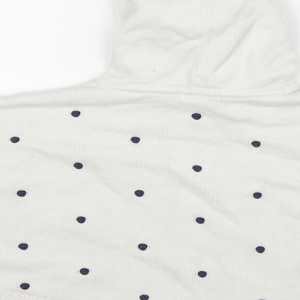 Gap Girls Ivory Round Neck Polka Dot Cotton Pullover Jumper Size 3 Years Pullover