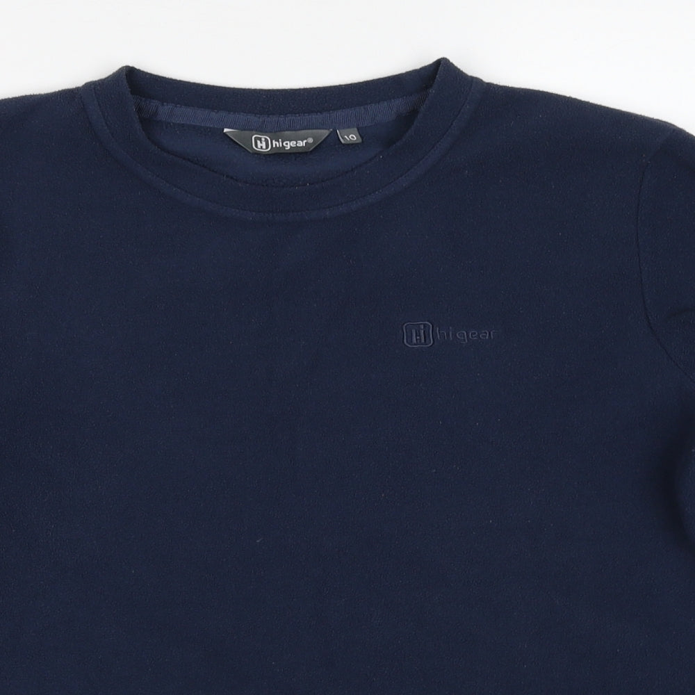 Hi Gear Womens Blue Polyester Pullover Sweatshirt Size 10 Pullover