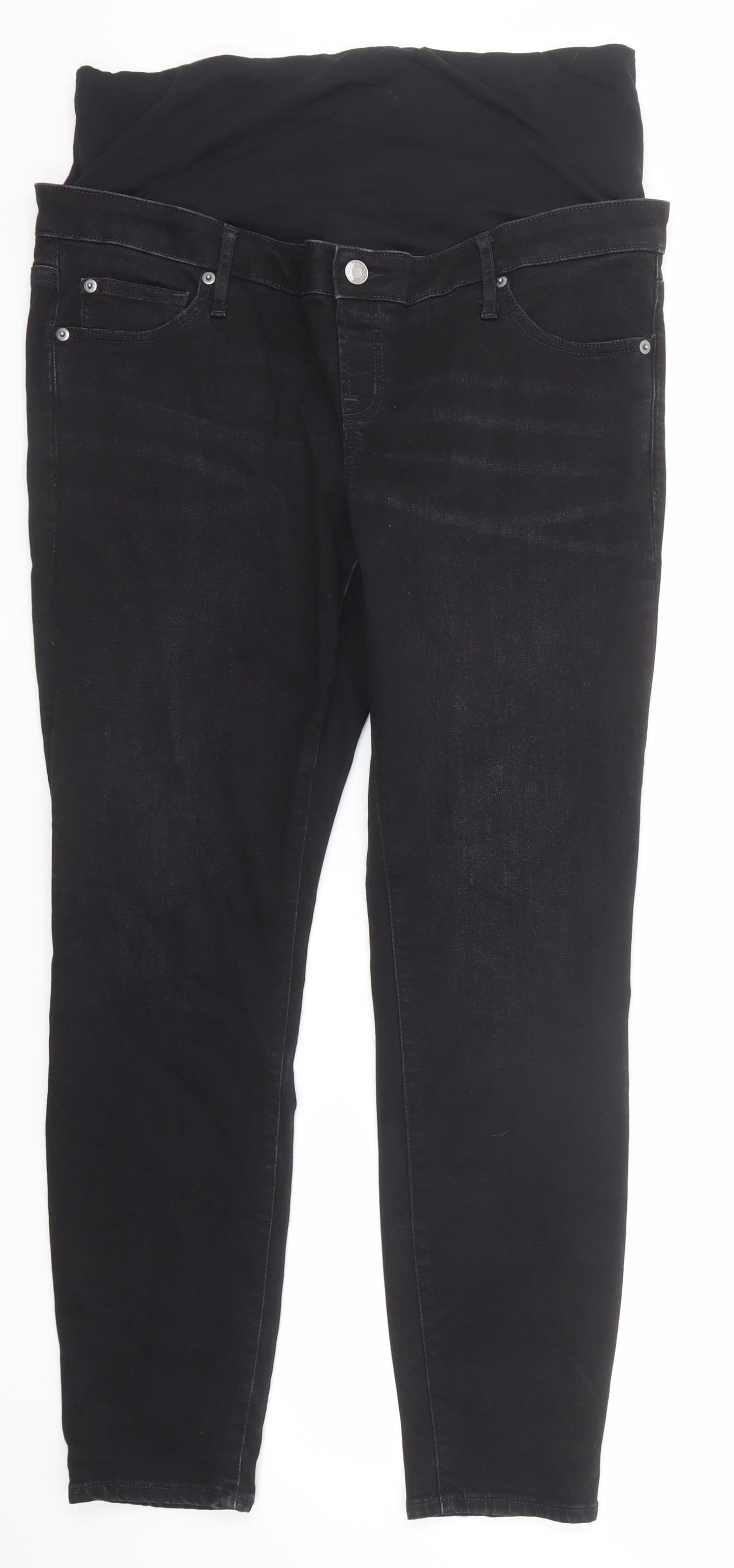 Gap Womens Black Cotton Skinny Jeans Size 32 in Regular Zip