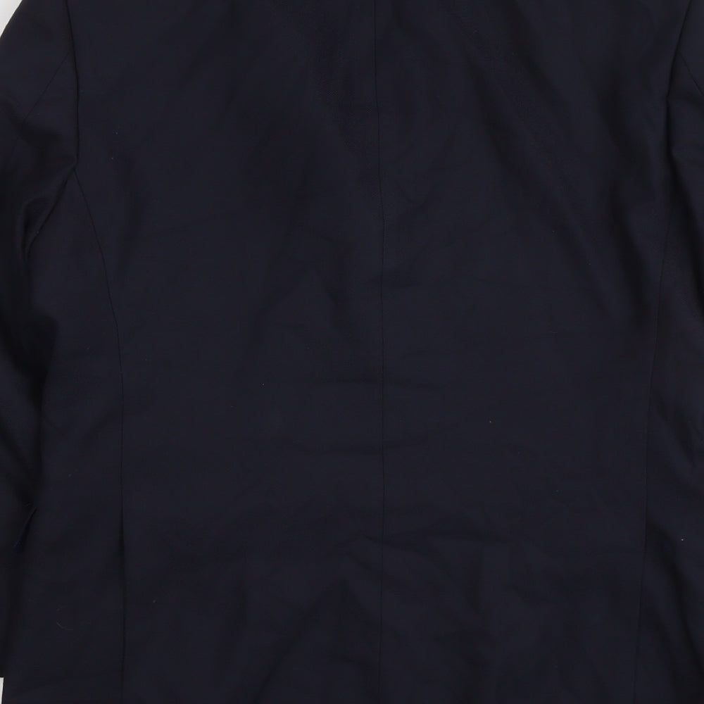 Marks and Spencer Mens Blue Polyester Jacket Suit Jacket Size 38 Regular