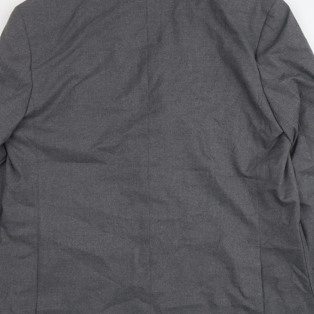 Marks and Spencer Mens Grey Polyacrylate Fibre Jacket Suit Jacket Size 44 Regular