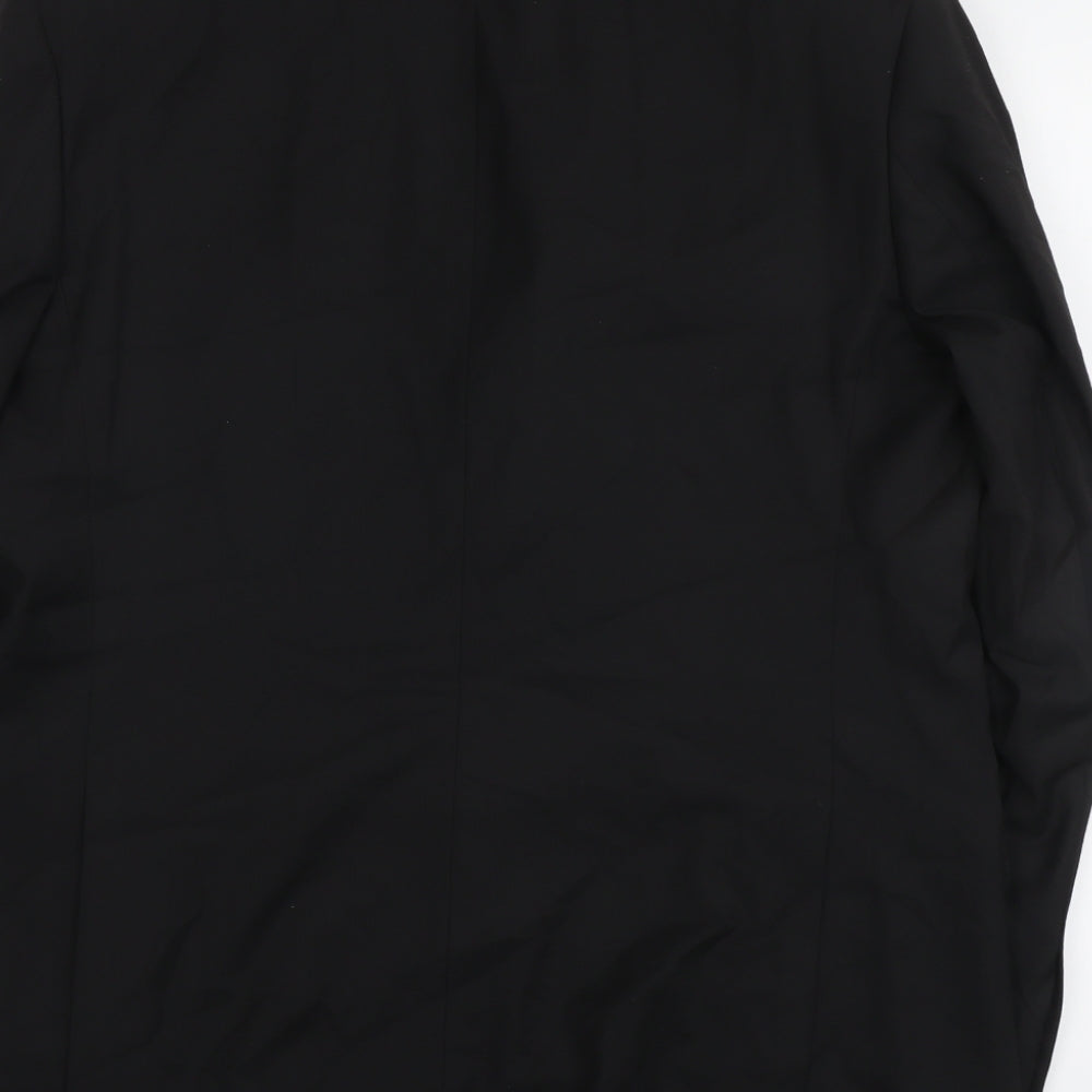 Marks and Spencer Mens Black Polyester Jacket Suit Jacket Size 42 Regular