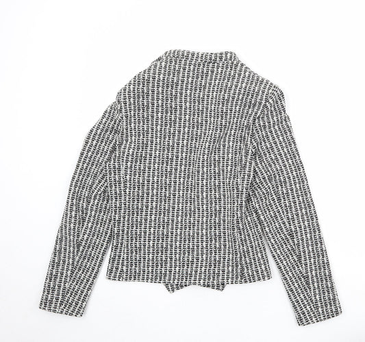 Marks and Spencer Womens Black Geometric Jacket Blazer Size 12