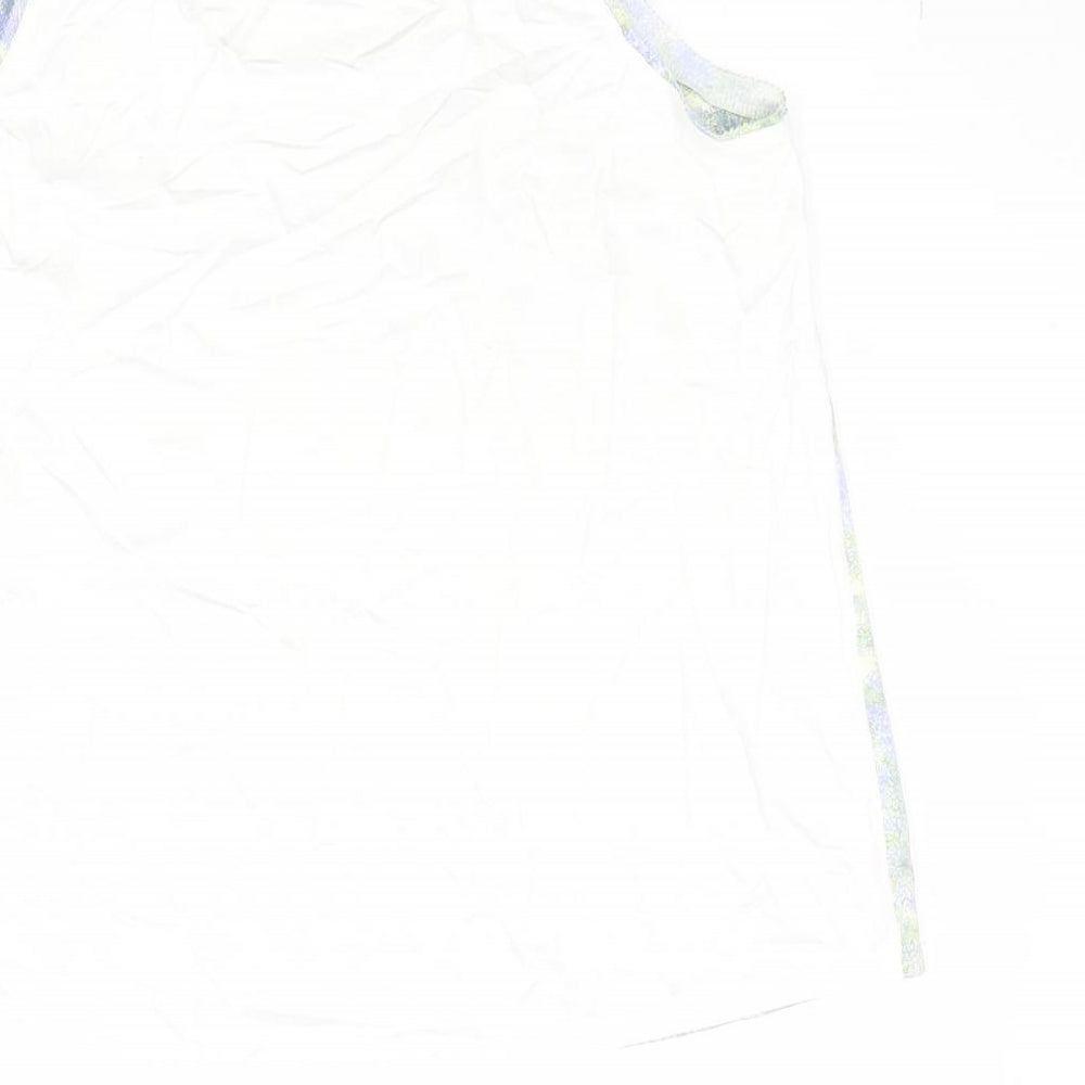 Marks and Spencer Womens Multicoloured Geometric Polyester Basic Tank Size 8 Round Neck