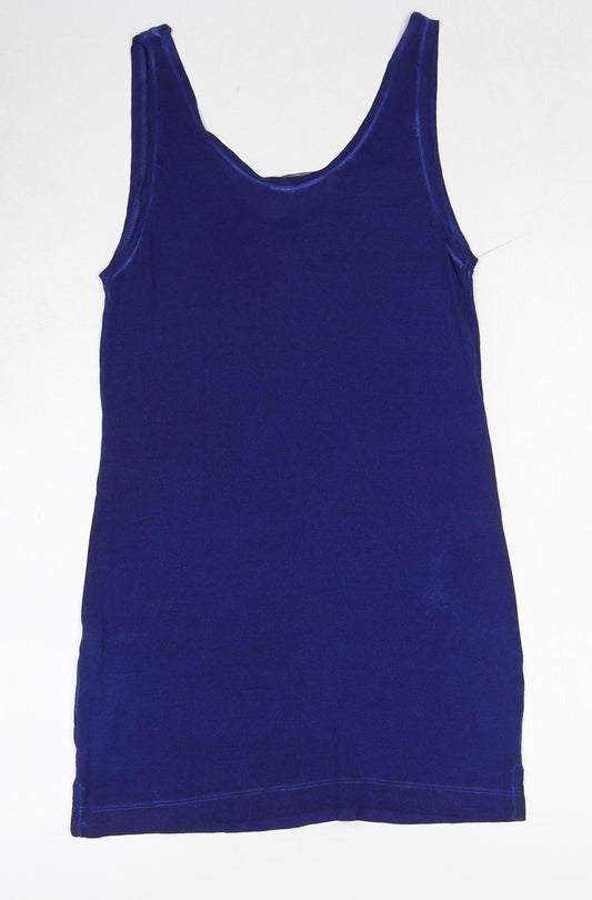 French Connection Womens Blue Viscose Basic Tank Size XS Round Neck - Size XS-S