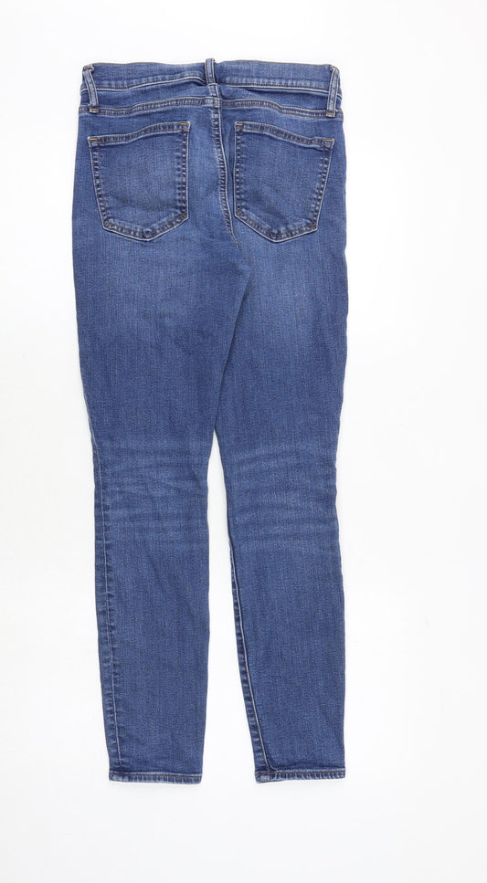 Gap Womens Blue Cotton Skinny Jeans Size 27 in Regular Zip