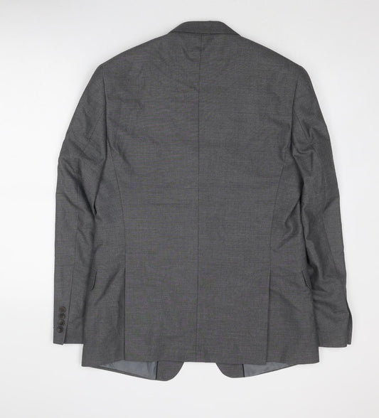 Marks and Spencer Mens Grey Polyester Jacket Suit Jacket Size 42 Regular