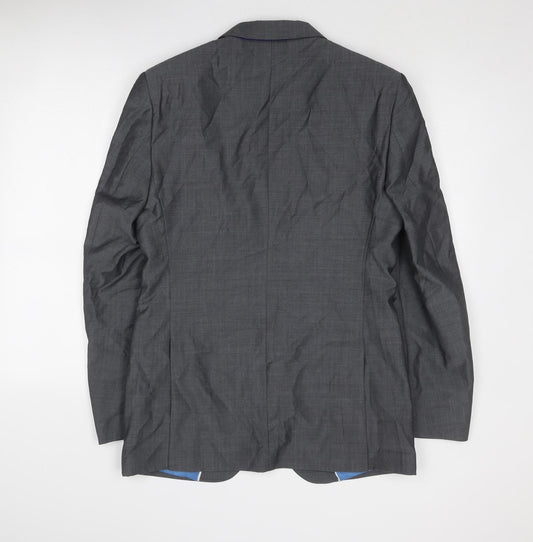 Marks and Spencer Mens Grey Wool Jacket Suit Jacket Size 38 Regular
