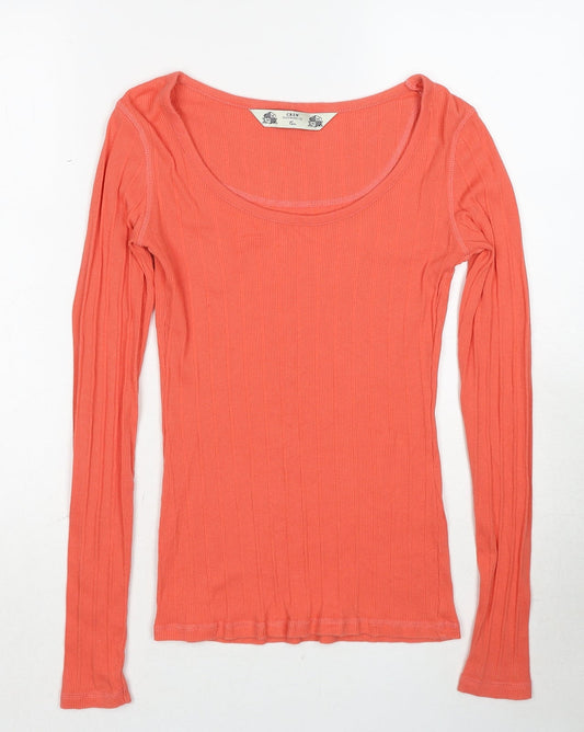 Womens UK Size 10 Crew Clothing Orange Polyester T-Shirt