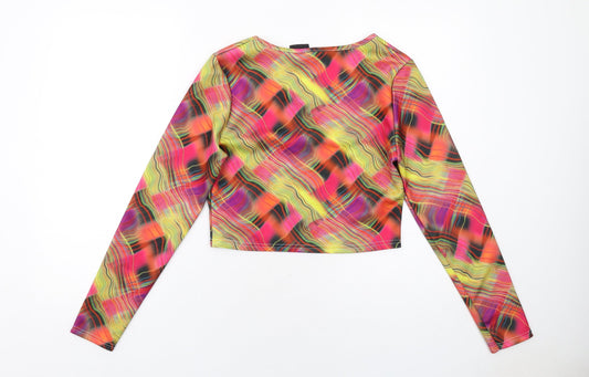 Womens UK Size 12 Rayer Multicoloured Polyester T-Shirt