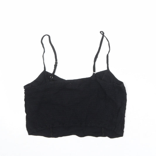 Hollister Womens Black Polyester Cropped Tank Size M V-Neck