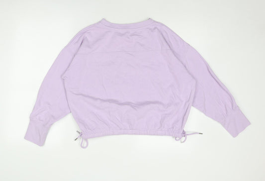 John Lewis Womens Purple Cotton Pullover Sweatshirt Size L Pullover