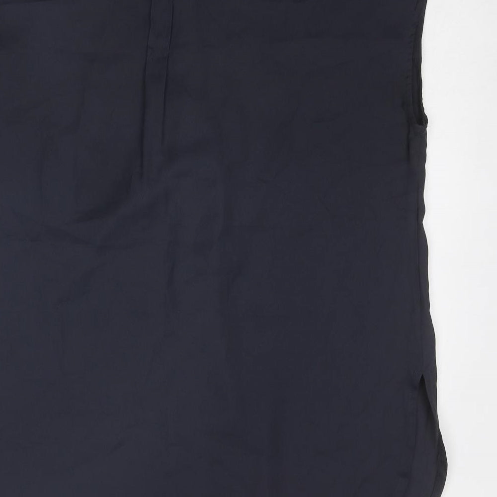 JD Williams Womens Grey Polyester Basic Button-Up Size 12 Round Neck