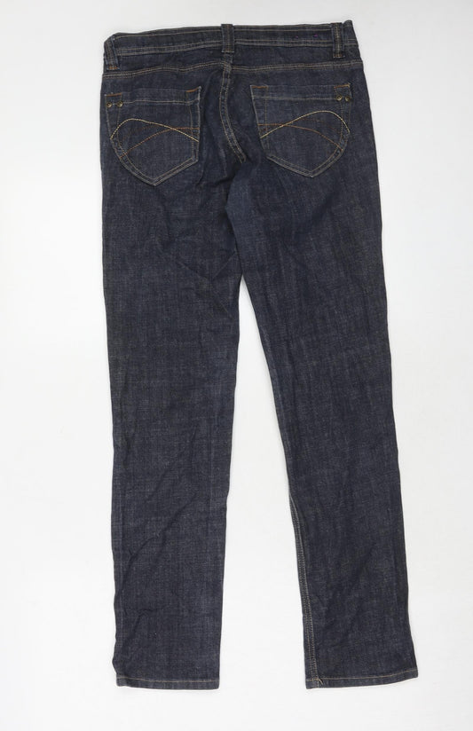 House of Denim Womens Blue Cotton Skinny Jeans Size 10 Regular Zip
