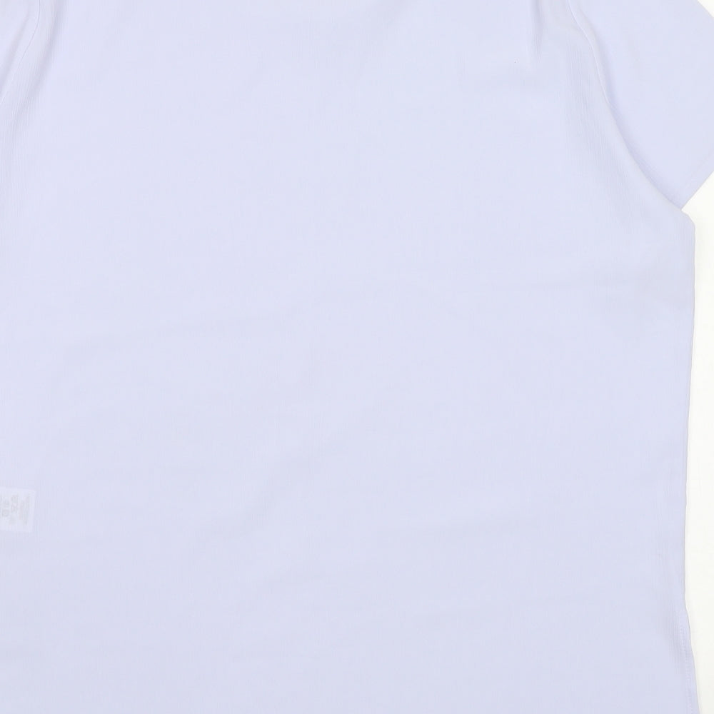 St. Bernard Womens Purple Polyester Basic T-Shirt Size 14 Round Neck