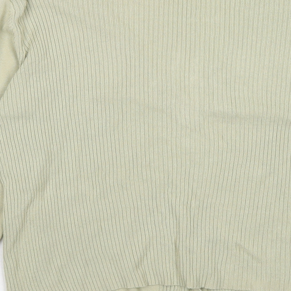 Country Casuals Womens Green V-Neck Viscose Cardigan Jumper Size L