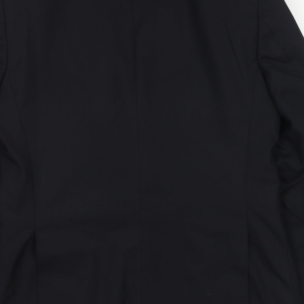 Marks and Spencer Mens Black Polyester Jacket Suit Jacket Size 40 Regular