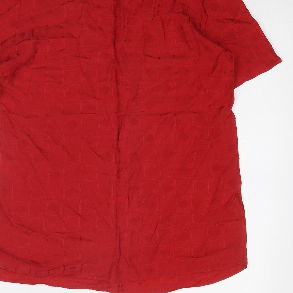 St Michael Womens Red Polyester Basic T-Shirt Size 12 Round Neck