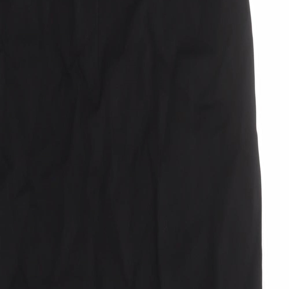 Zara Womens Black Viscose Tank Dress Size XS Round Neck Zip