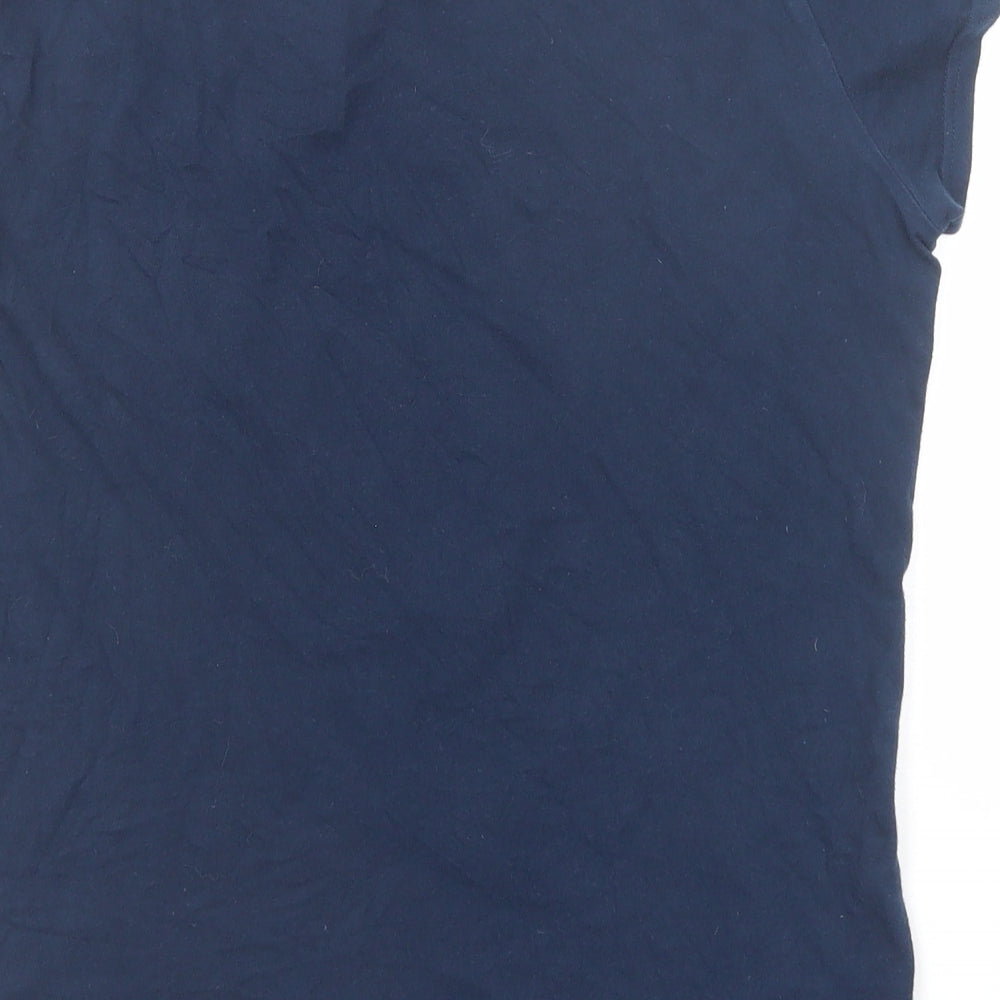Disney Womens Blue Cotton Basic T-Shirt Size 6 Round Neck - Dumbo