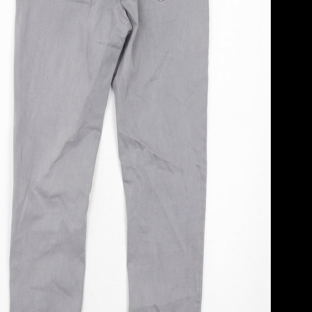 Stradivarius Womens Grey Cotton Skinny Jeans Size 12 Regular Zip