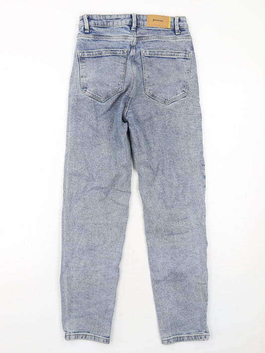 Stradivarius Womens Blue Cotton Skinny Jeans Size 6 Regular Zip