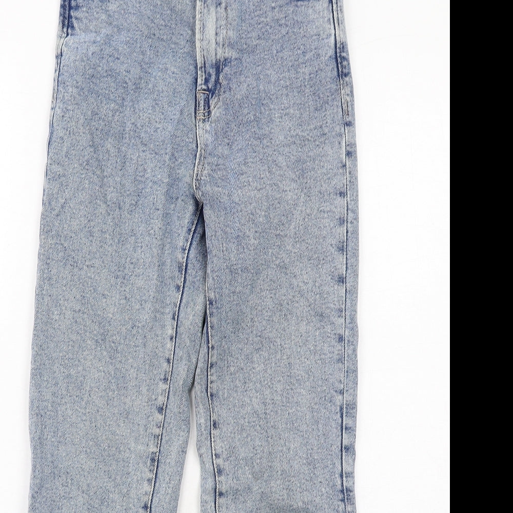 Stradivarius Womens Blue Cotton Skinny Jeans Size 6 Regular Zip