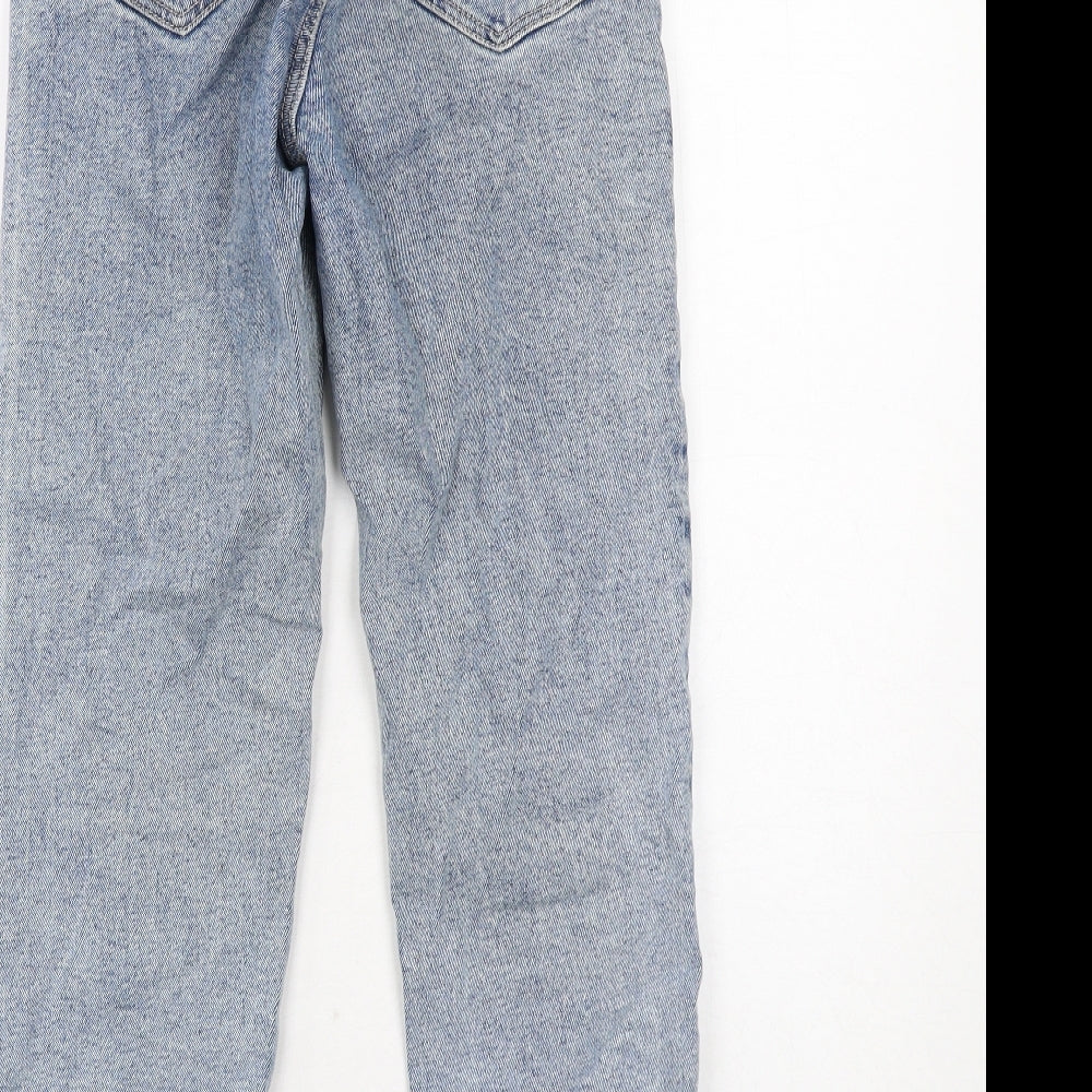 Stradivarius Womens Blue Cotton Skinny Jeans Size 6 Regular Zip