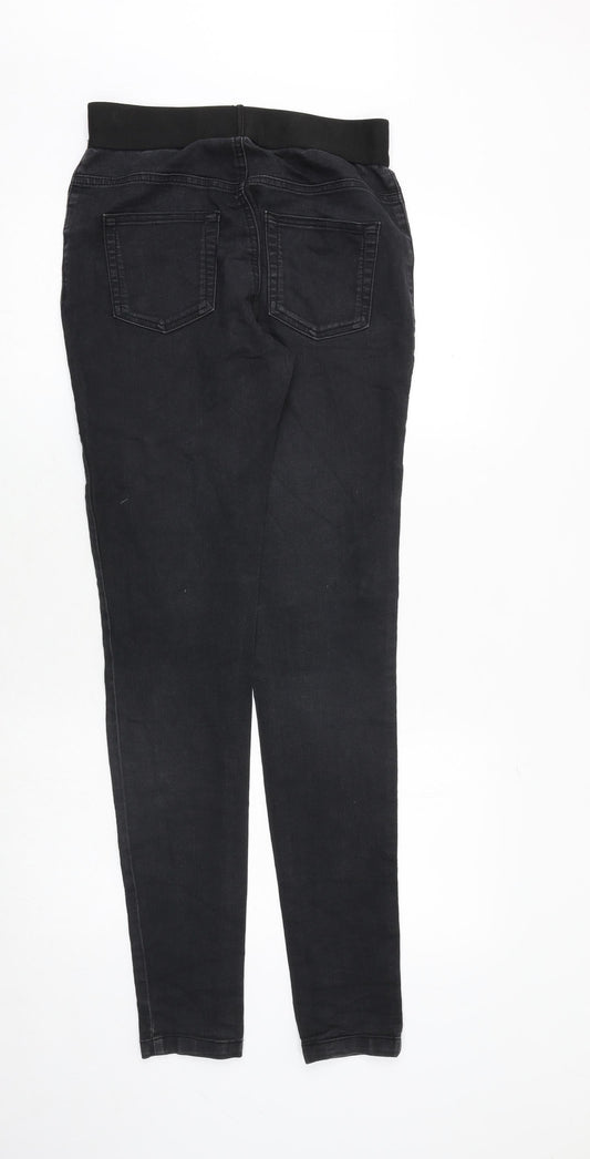 Marks and Spencer Womens Black Cotton Skinny Jeans Size 10 Regular