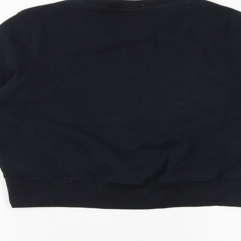 ellesse Womens Black Cotton Pullover Sweatshirt Size 10 Pullover