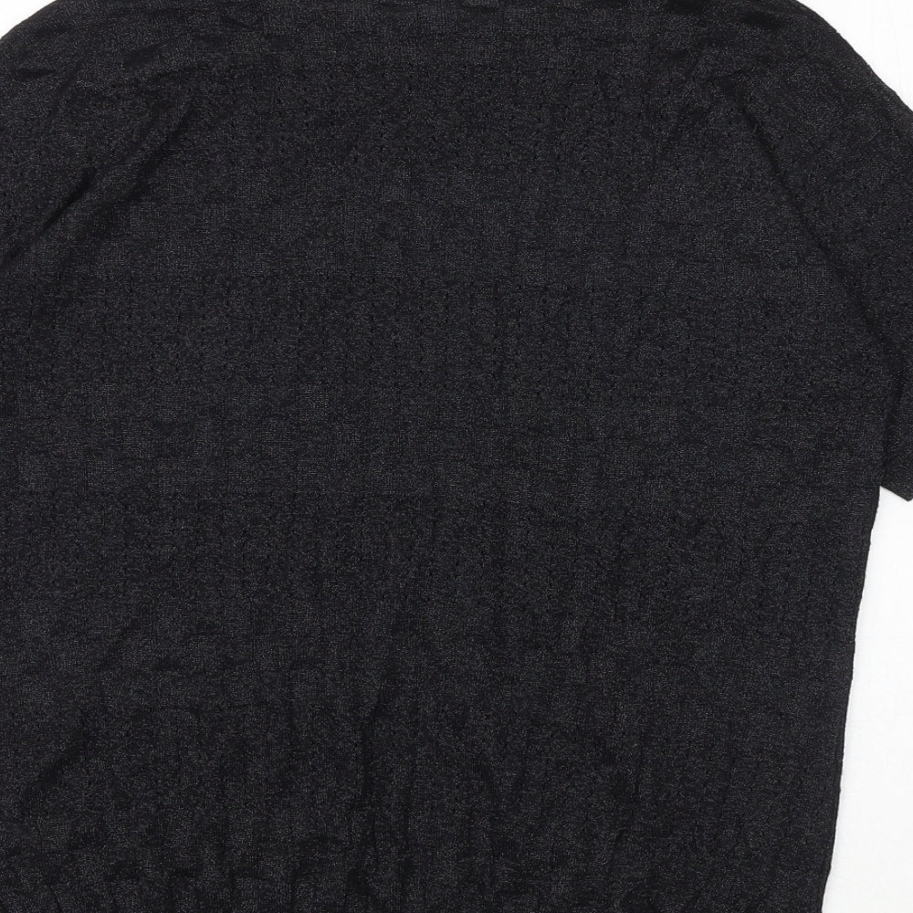 Klass Womens Black Polyamide Basic T-Shirt Size L Round Neck